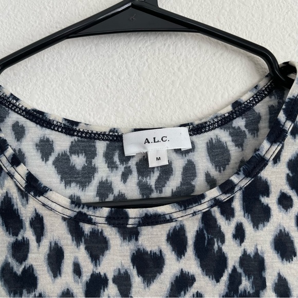 A.L.C. Cheetah Short Sleeve Tee T Shirt - Picture 3 of 4